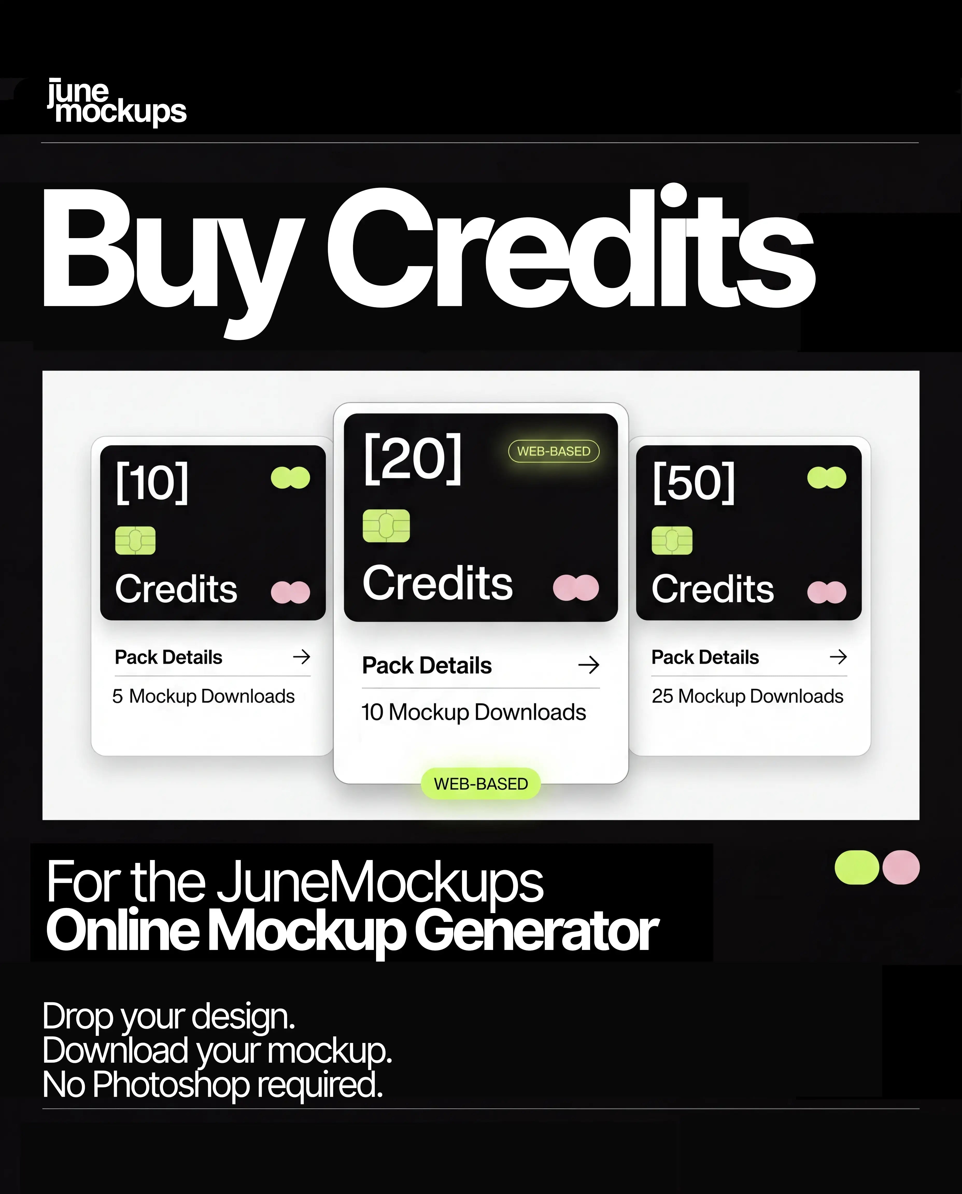 JuneMockups Online Generator Credits
