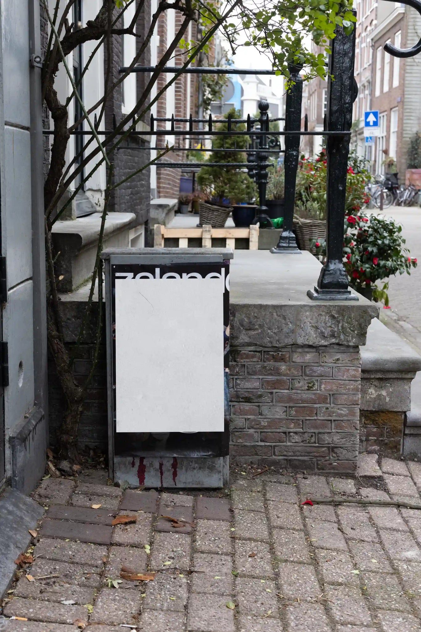 Amsterdam utility box urban poster mockup